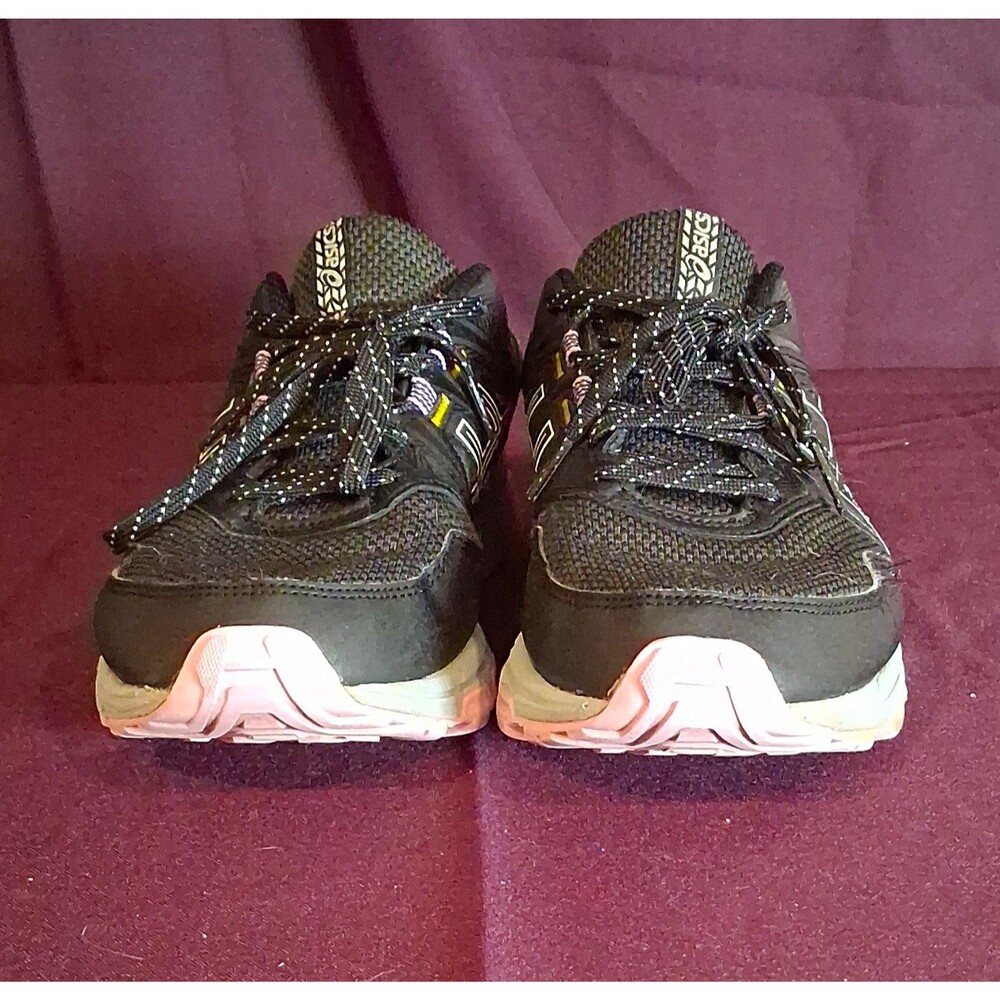 ASICS Men's Low Top Lace Up Athletic Sneaker Black/Gray/Pink Style Code F580122